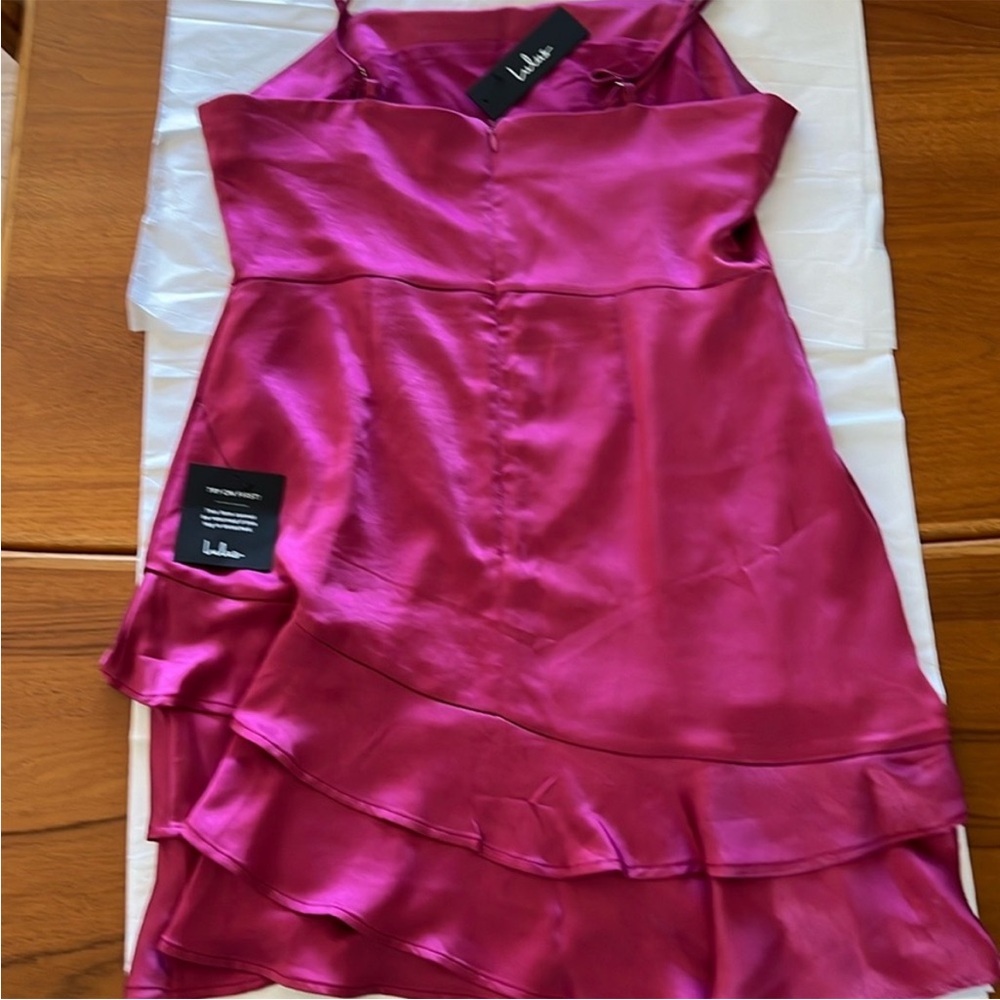 Pink Ruffled Tiered Mini Sundress LULUs Dreams Come True NWT